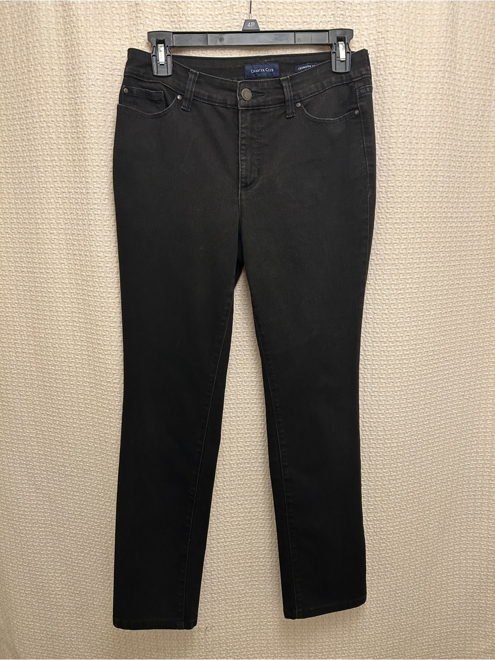 Charter Club Women's Black Lexington Straight Leg Jeans
